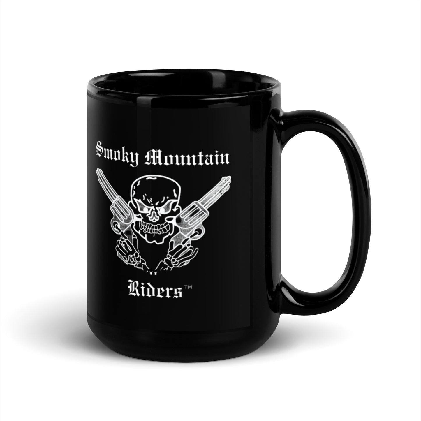 Smoky Mountain Riders Black Glossy Mug
