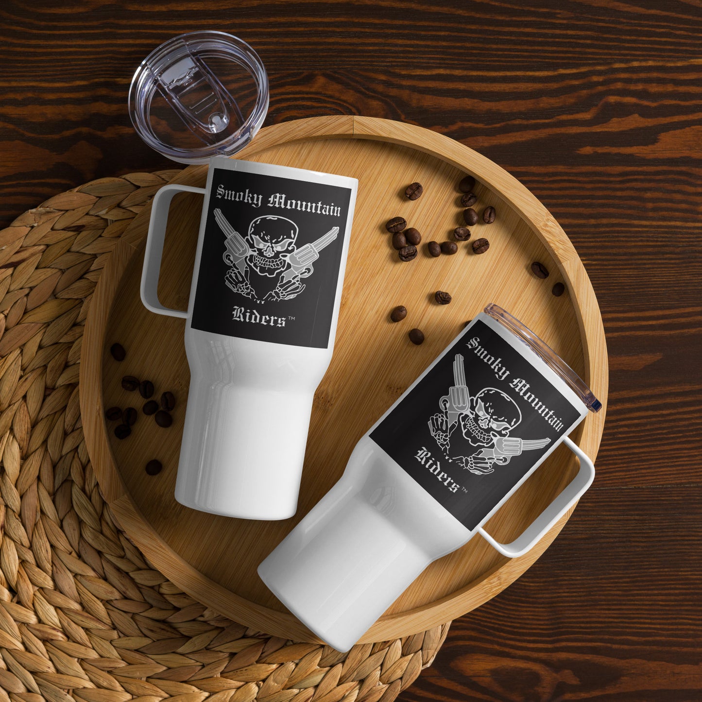 Smoky Mountain Riders Travel Mug with a Handle